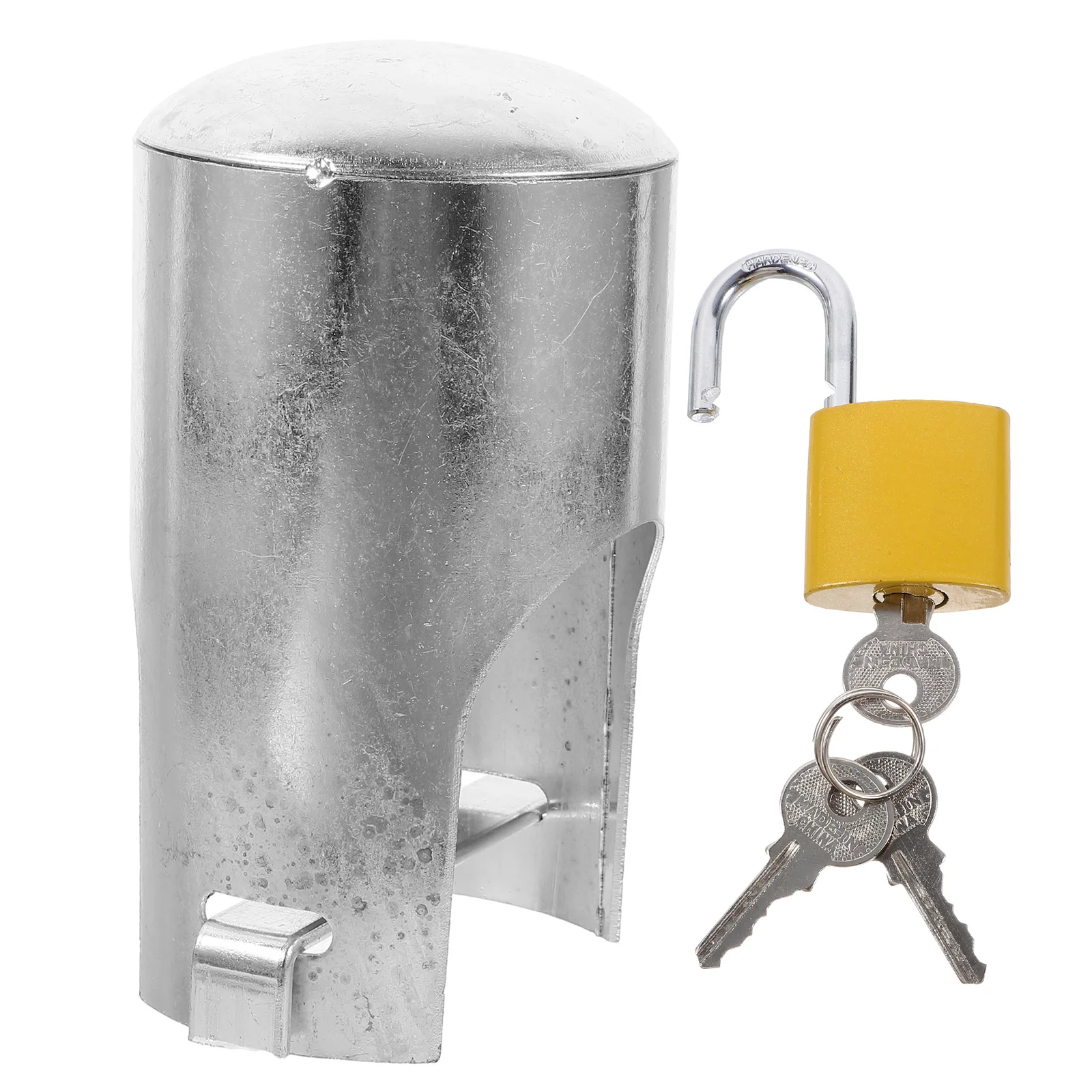 

1 Set Iron Blue Outdoor Water Spigot Anti-Theft Cover Easy Install Durable Security Solution Hose Lock Faucet Outside Spigot