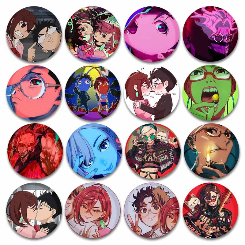 New Anime Dandadan Okarun and Ayase Soft Button Pin Cartoon Character Ken Takakura Badge Creative Cute Brooch Hat Bag Accessory