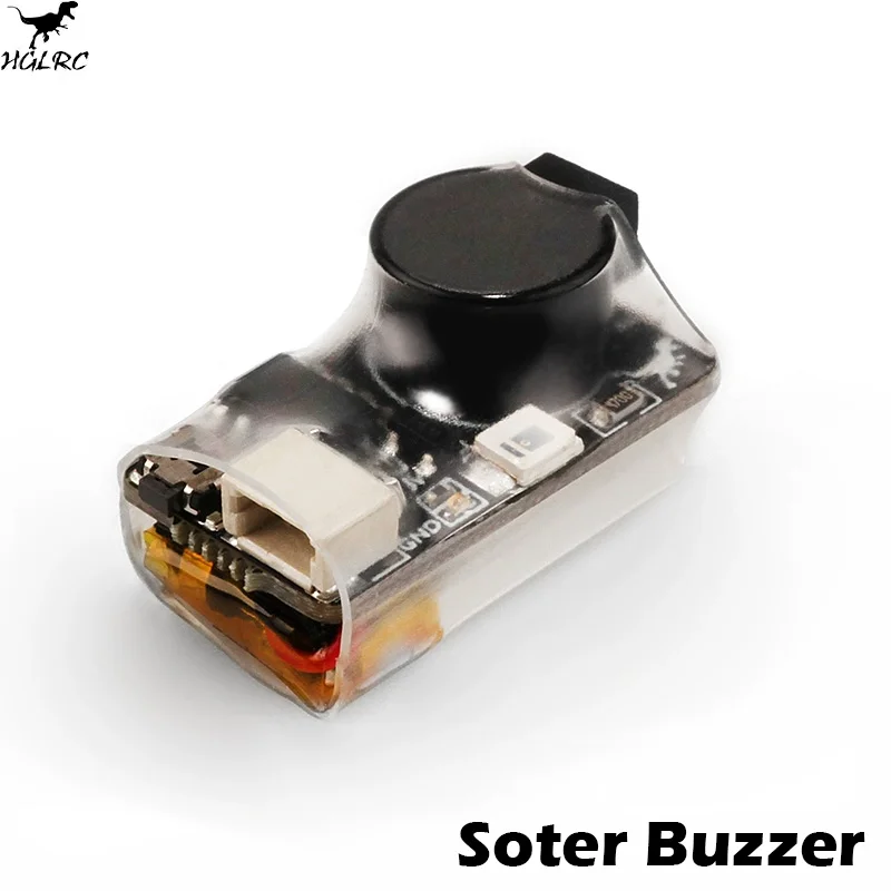 HGLRC Soter Buzzer FPV Drone Alarm Lost Model Beeper Finder 5V LED Light 22x12x12mm For RC FPV Freestyle Drone Quadcopter