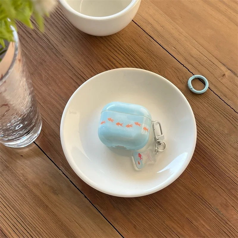 Multi Goldfish IMD Protective Case for AirPods 4, Compatible with AirPods 3, Pro 1/2