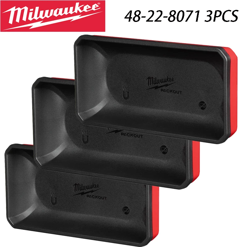 Milwaukee 48-22-8071 PACKOUT Large Scratch-Resistant Magnetic Magnetic Bin Drill Bit Storage Box Tool Box