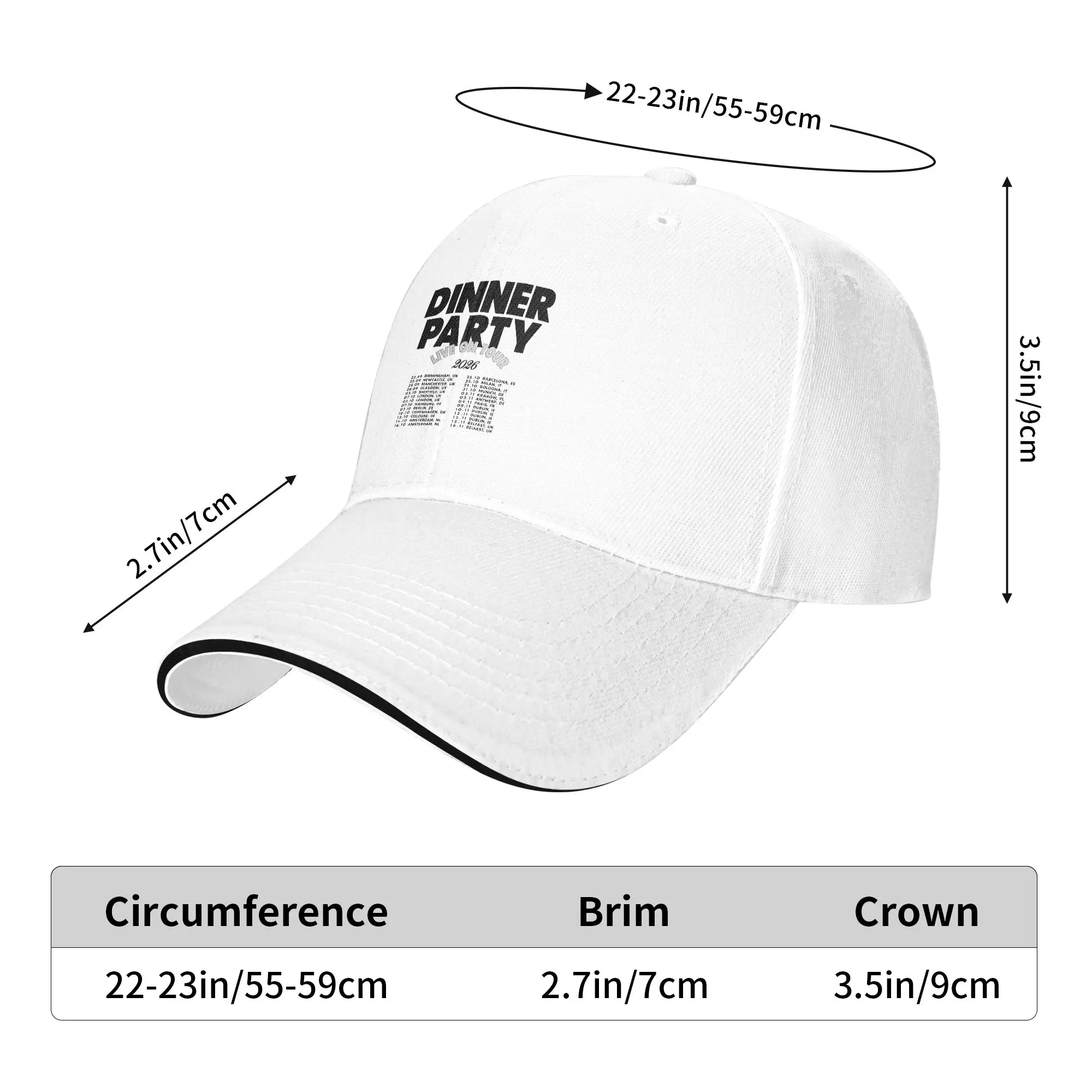 Summer 2026 Niall Dinner Party Baseball Cap  Outdoor Gym Fashion Design Sun Trucker Hat Couple Women Breathable Snapback Cap