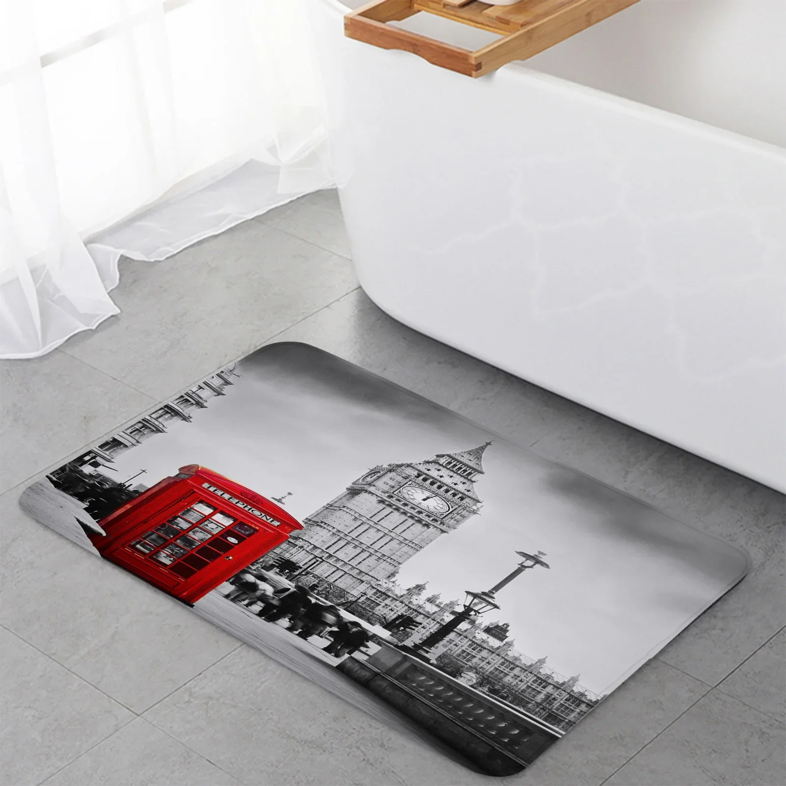 Tower Of London Uk Big Ben Floor Mat Entrance Door Mat Living Room Kitchen Rug Non-Slip Carpet Bathroom Doormat Home Decor