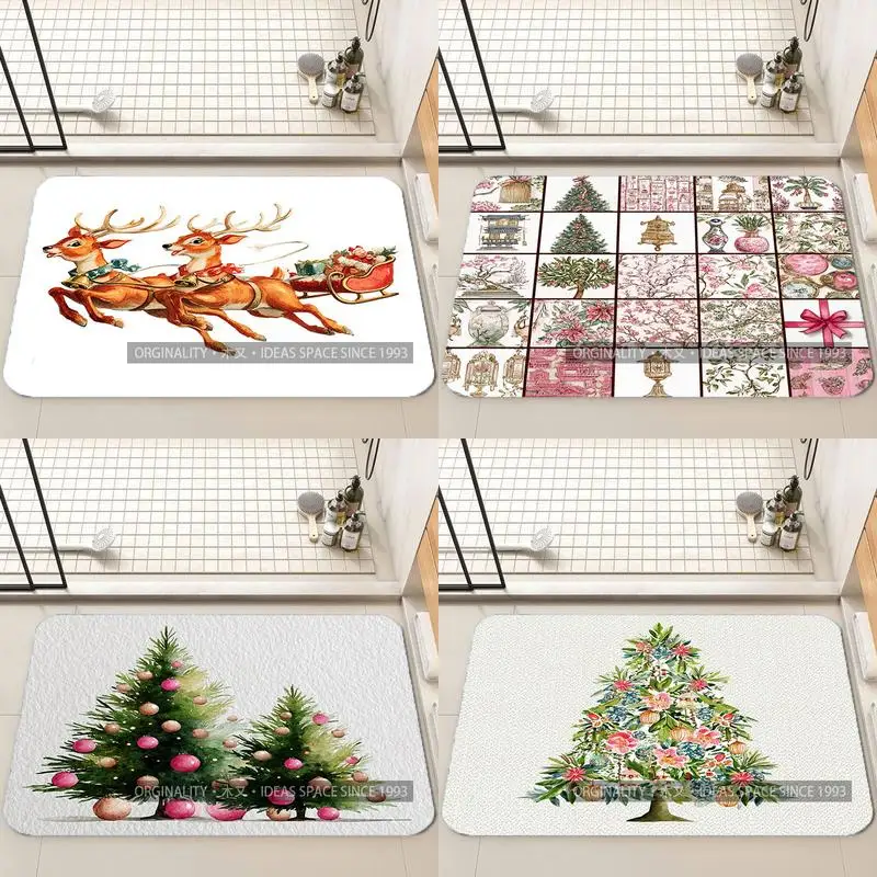 

Узор оленя и снежинки, украшение для гостиной, домашний диван, нескользящий ковер, кабинет, спальня, татами, детский мягкий напольный коврик