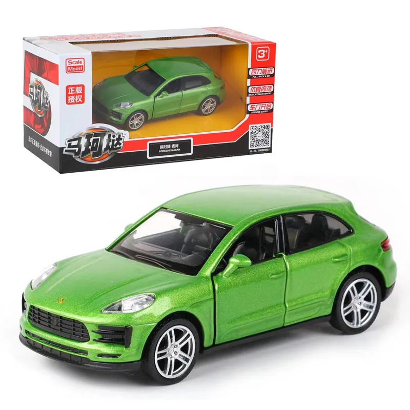 1:36 Porsche MACAN SUV High Simulation Alloy Diecast Car Model Toy With Pull Back For Children Gifts Toy Collection F244