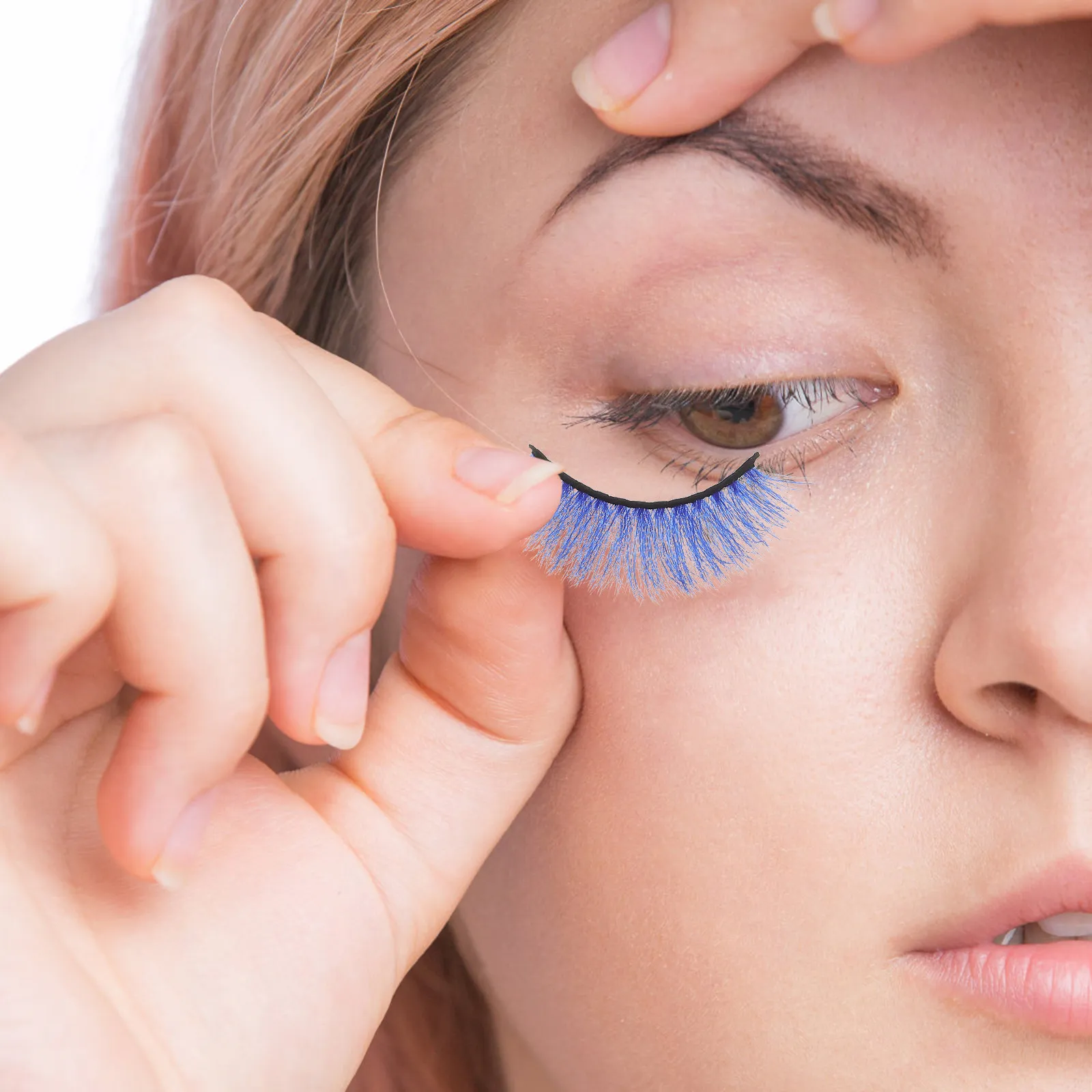 

5Pairs Colored Fake Eyelashes Natural Lightweight Realistic False Lashes for Party Cosplay Club Stage Makeup Long Fake Lash