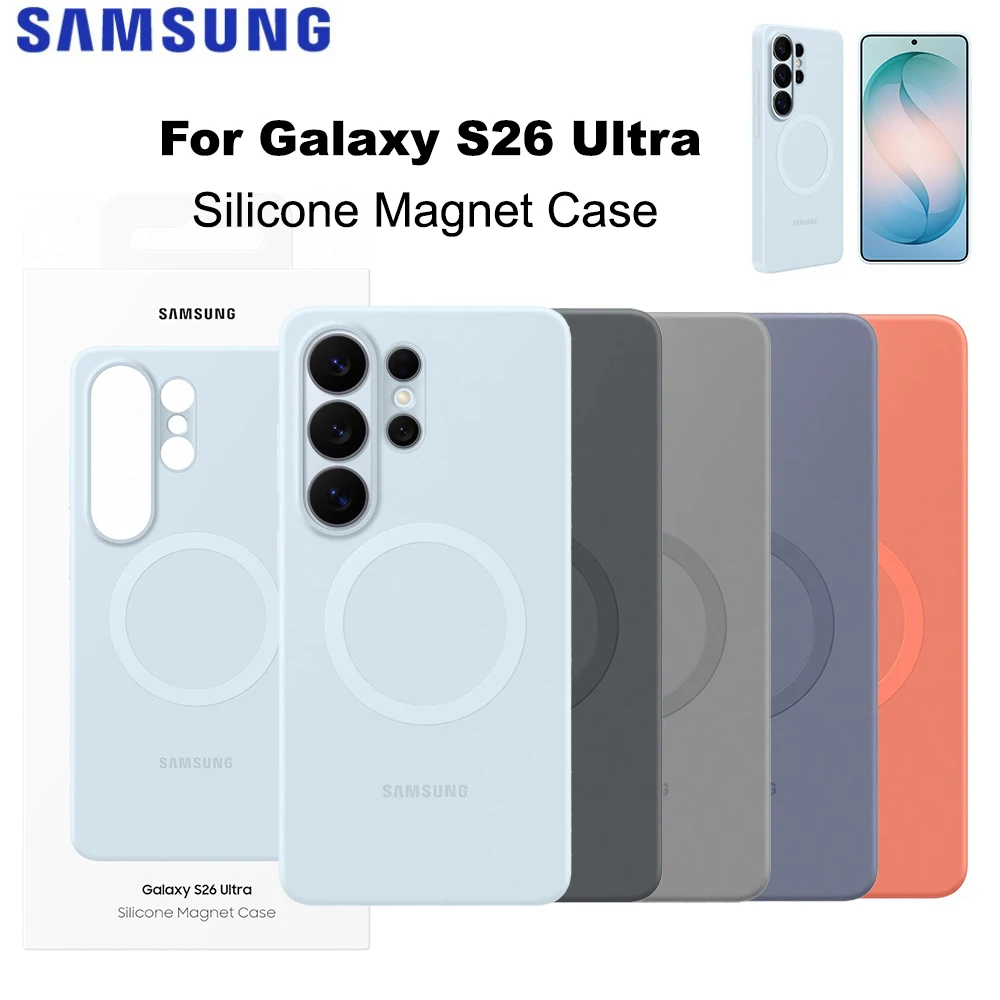 Original Samsung Galaxy S26 Ultra Silicone Magnet Case For Galaxy S26 Ultra With Magnetic Ring Smartphone Case EF-ES948