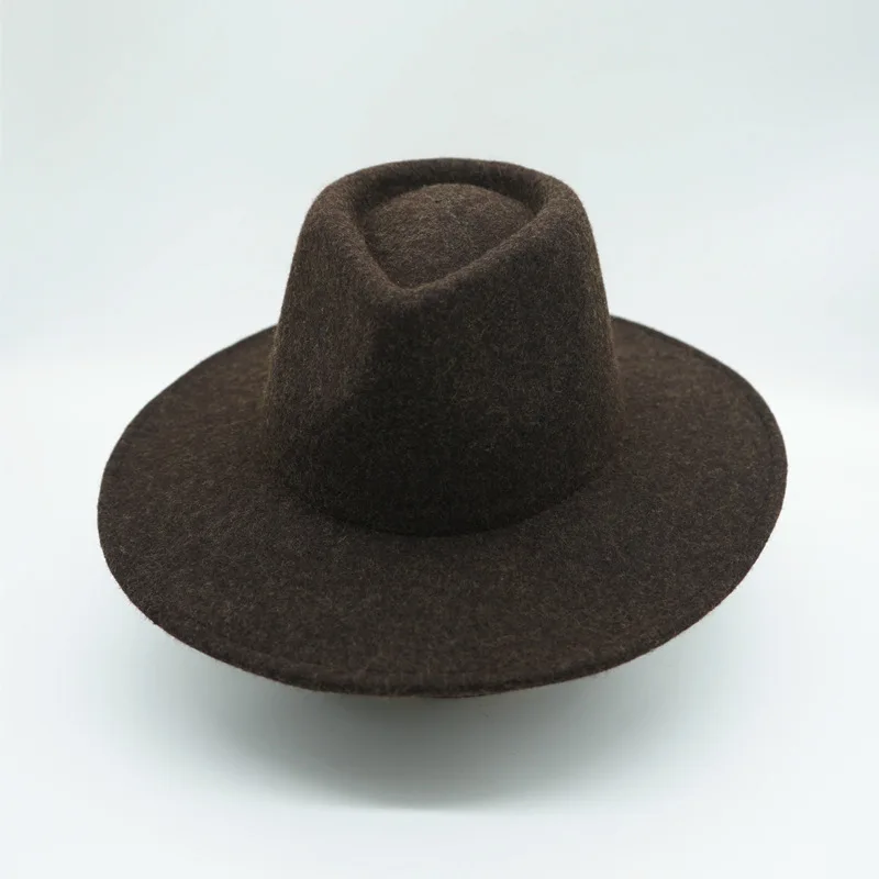 

Vintage Style Wide Brim Fedora Hats Wool Felt Panama Hat Classic Rancher Hats for Men Women Water Resistant Felt Porkpie Hats