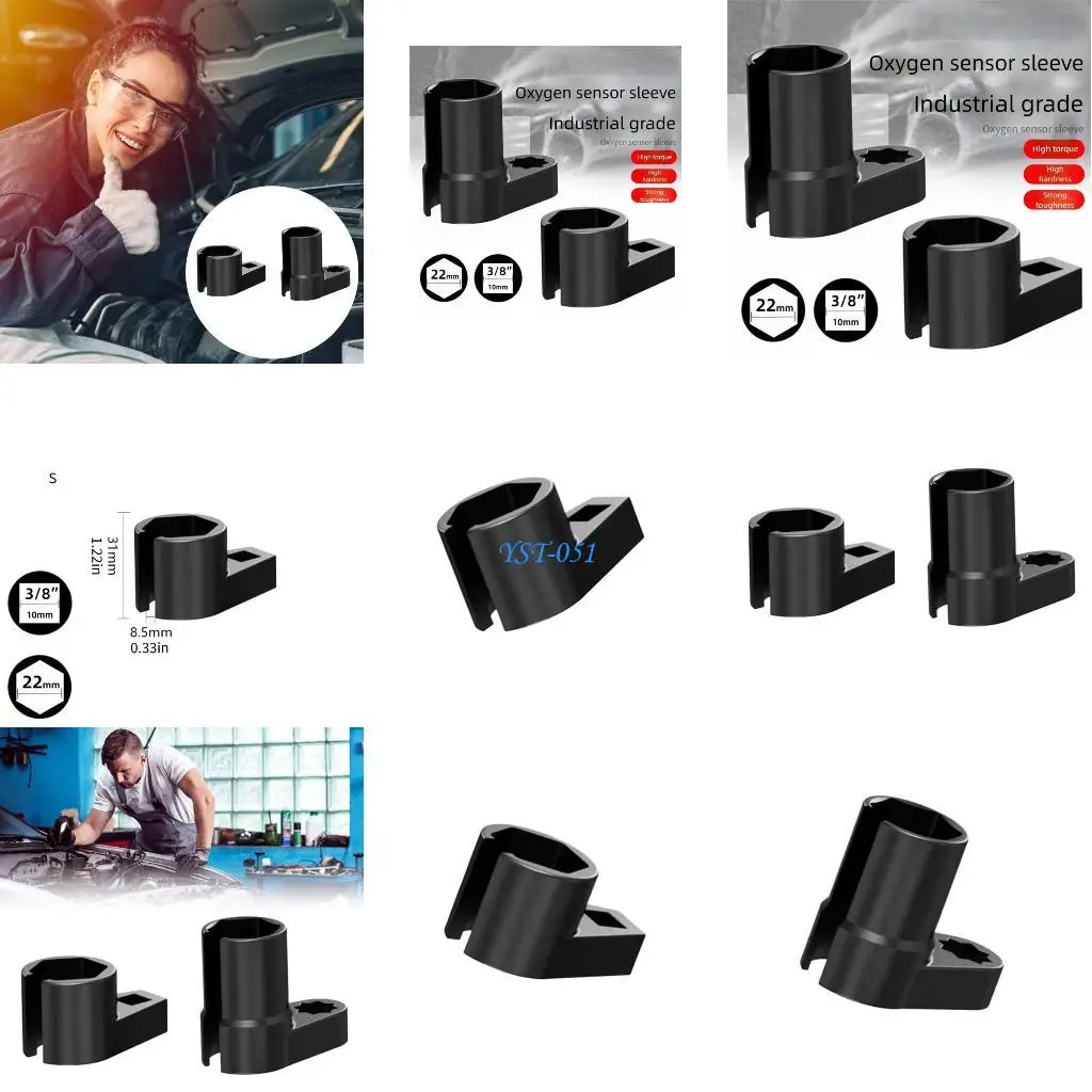 

E15A Automotive Oxygen Sensors Removal Wrench Steel Construction Corrosion Resistant Protections Oxygen Sensors Socket