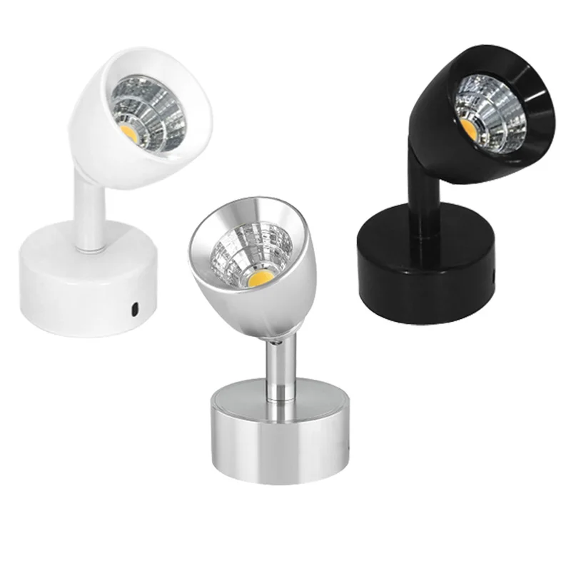 

LED Spot Lights 3W 5W AC85~265V LED Ceiling Down lights Background Wall Lighting Dimmable LED Wall Lamps 360 Rotating Adjust