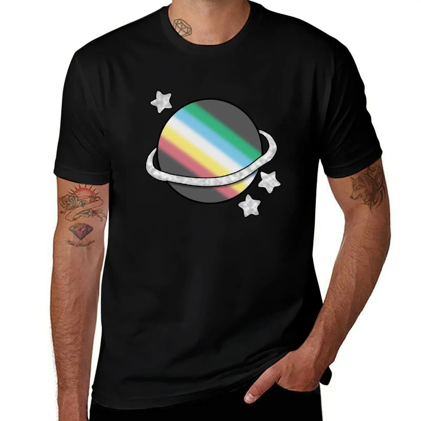Disability pride flag planet T-Shirt Holiday Lightweight T-Shirt