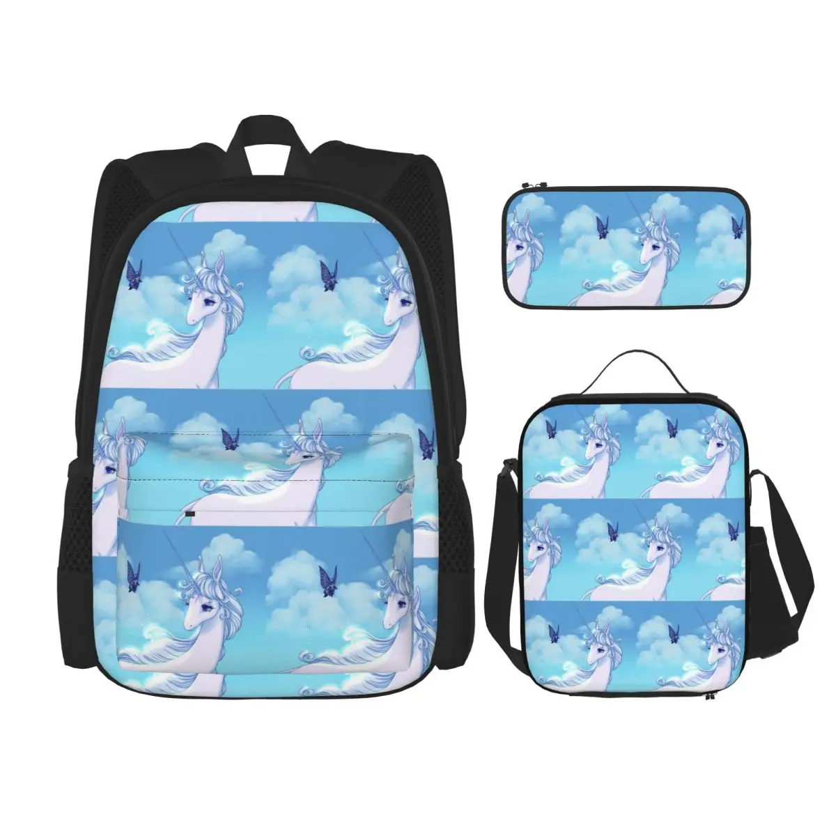 

Have You Seen Others Like Me The Last Unicorn Backpacks Children Bookbag School Bags Rucksack Lunch Bag Pen Bag Three-Piece Set