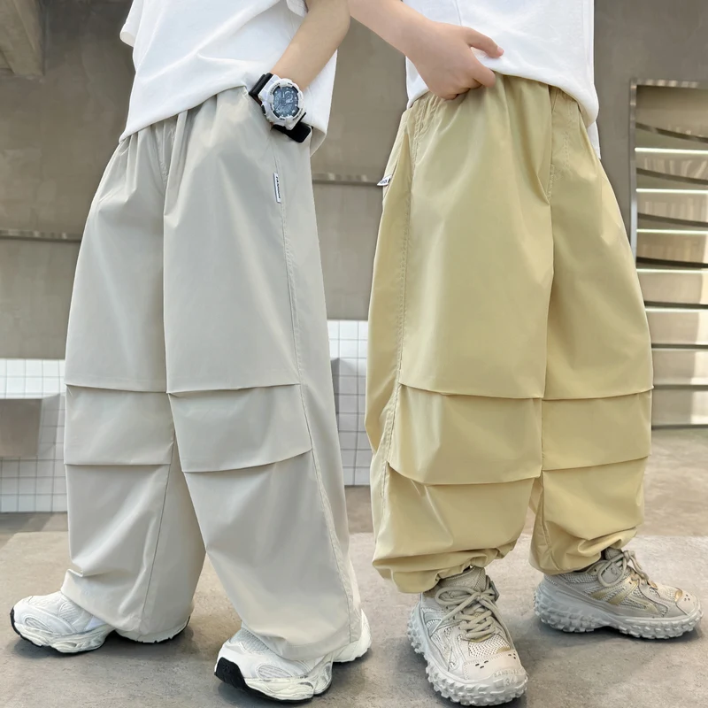 Kids New Design Summer Trackpants for Boy Straight Fit Running Pants Breathable Quick Drying Track Pants Child Sports Trousers