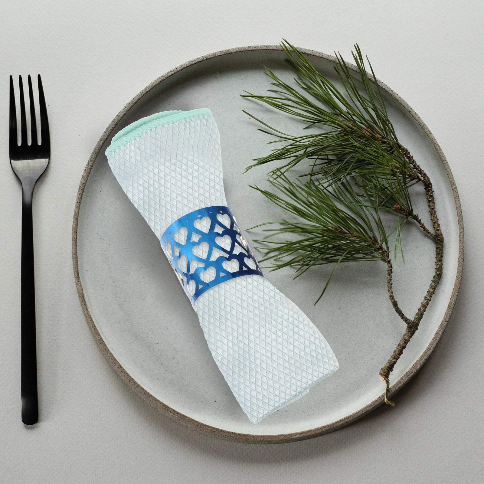 

50pcs Ring Decorative Reusable Paper Serviette Buckle Serviette Supplies For Hotel Restaurant Party Christmas Tablecloth