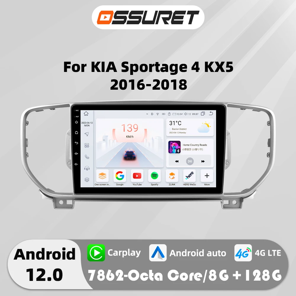 

9"Android Car radio 7862 DSP Carplay for Kia Sportage 4 KX5 2016-2018 Multimedia Video player 2din Touch scren head Unit 4G SWC