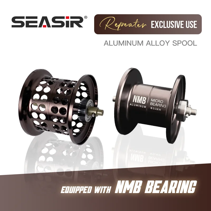 SEASIR REPEATER Baitcasting Reel Aluminum Alloy Spare Spools Metal Standard Spool/Shallow Spool High Quality Fishing Accessories