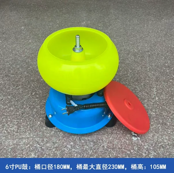 6 Inch Vibratory Tumbler Polisher, Jade Agate Crystal Rock Vibratory Barrel Grinding Machine for Jewelry DIY Surface Finishing