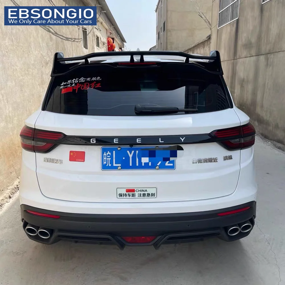 Body Kit Tail Wing Spoiler with S Mark for Geely COOLRAY X50 2019-2024 Sport Style Top Wing Spoiler Auto Accessories
