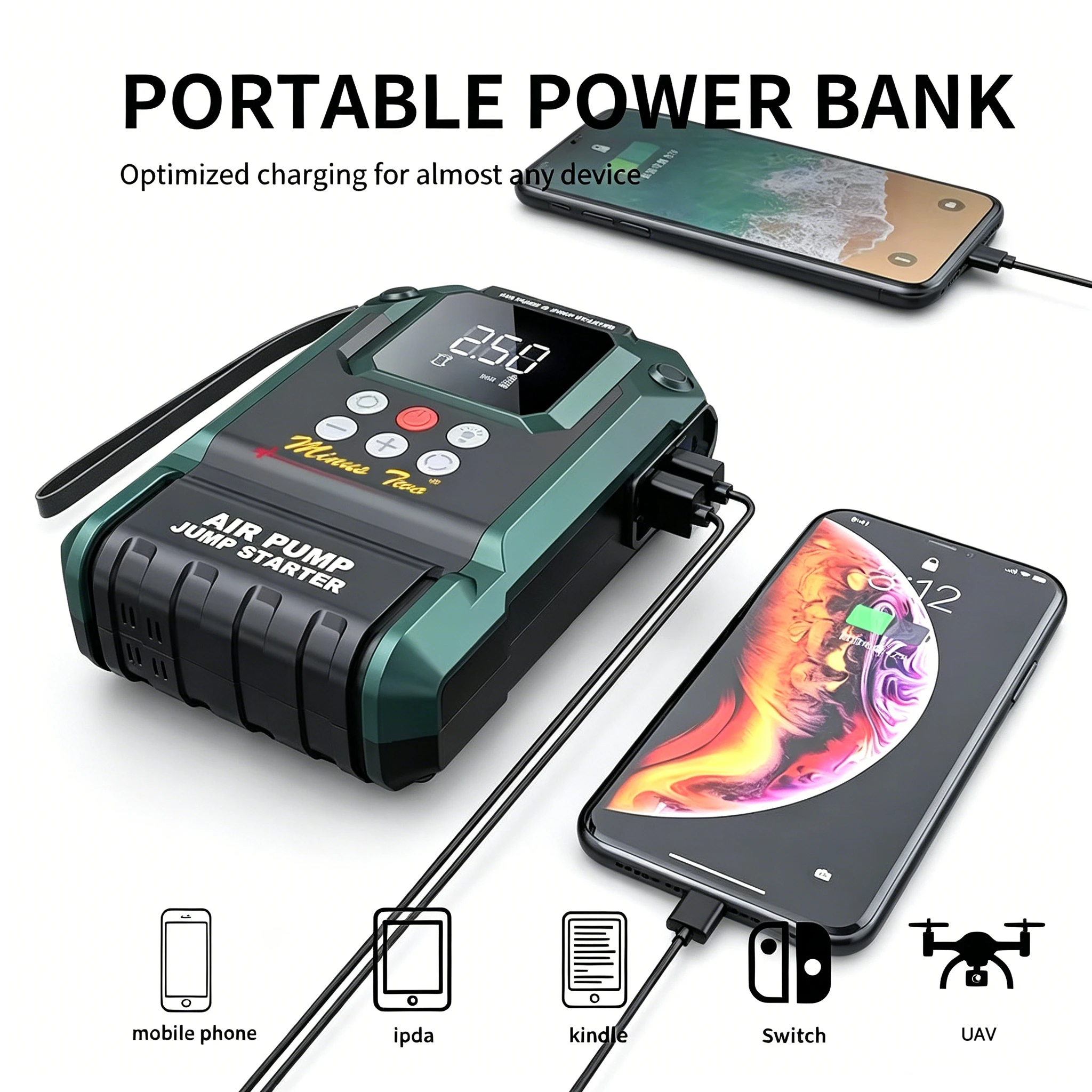 All Weather Resistant Car Jump Starter Portable Vehicle Battery Booster for Cold and Hot Car Environment
