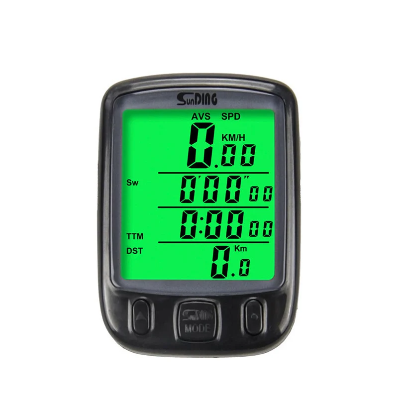 Mountain Road Bicycle Code Watch 24 Function Screen SD-563A Cycling Computer Mountain Bike Speed Meter Green Luminous Bike Acces