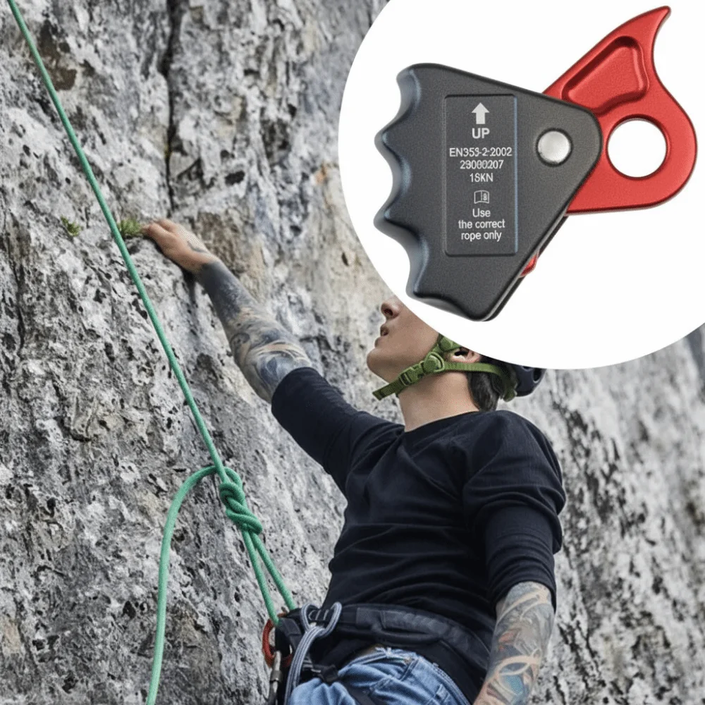 

Высотные инструменты: Самоблокирующийся карабин с автоматическим механизмом фиксации, аварийное спасательное устройство