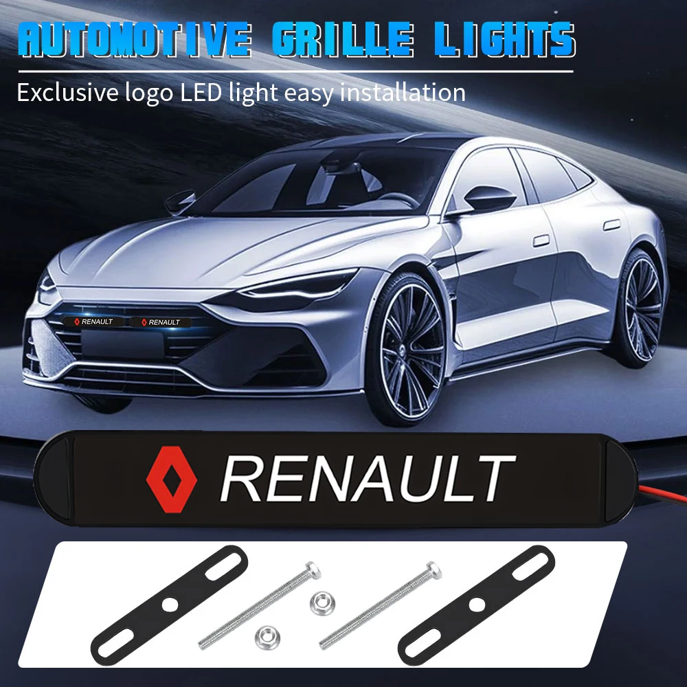 

Автомобильный светильник, светодиодные декоративные фонари, передняя крышка, решетка, значок, украшение для Renault Clio Laguna 2 Megane 2 3 Duster Logan Captur