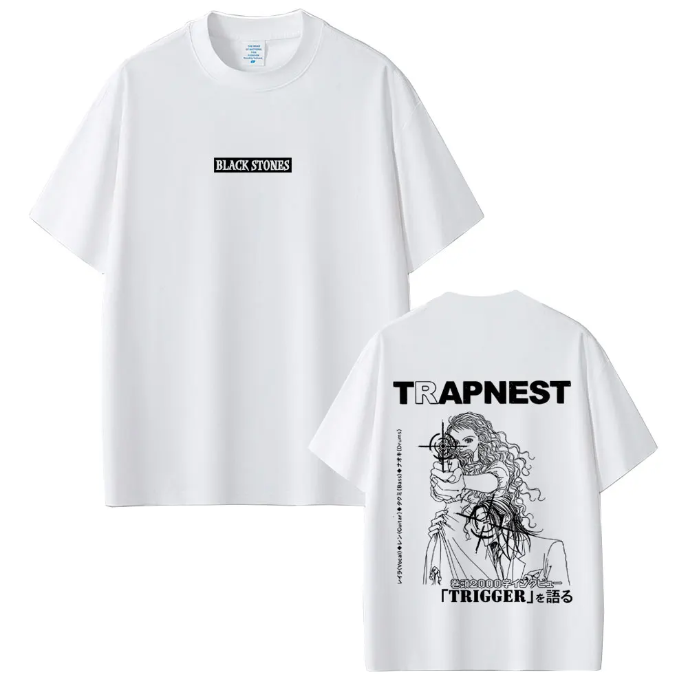 Anime Black Stones Trapnest Layla Serizawa Takumi Ichinose Merch T-shirt Men Women Manga Casual T Shirts Y2k Oversized T-shirts