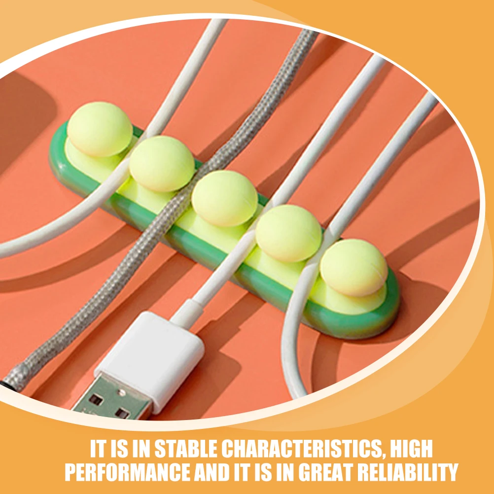 

6Pcs Cable Organizer Desktop Arrangement Holder Adhesive Cord Management Silicone Cable Holder for Desk Desk Cord Keeper