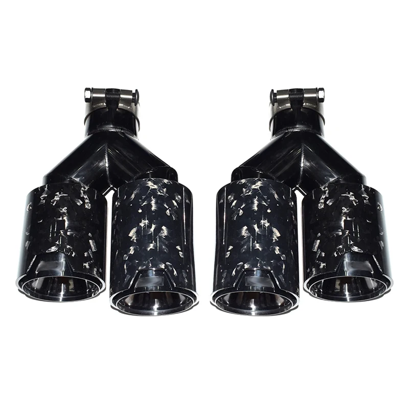 

Hot selling: M Power Carbon Fiber Tailpipe Exhaust Tip Muffler Universal Throat Tail Premium Performance Exhaust Pipes