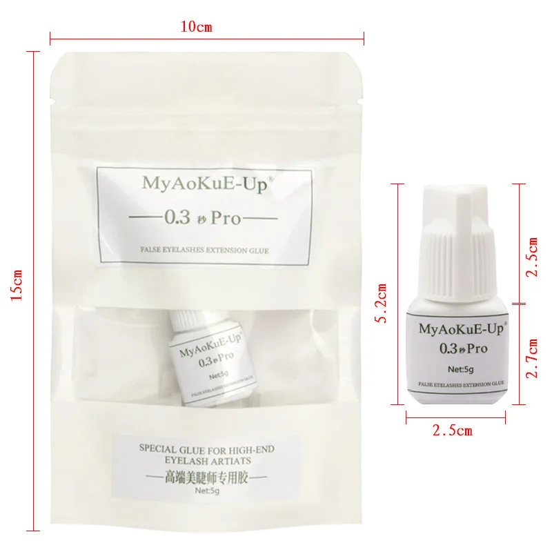 Professional 5ml 0.3 Second Eyelash Glue Fast Drying Strong False Eye Lash Extension Glue Adhesive Eyelashes Lift Makeup Tool