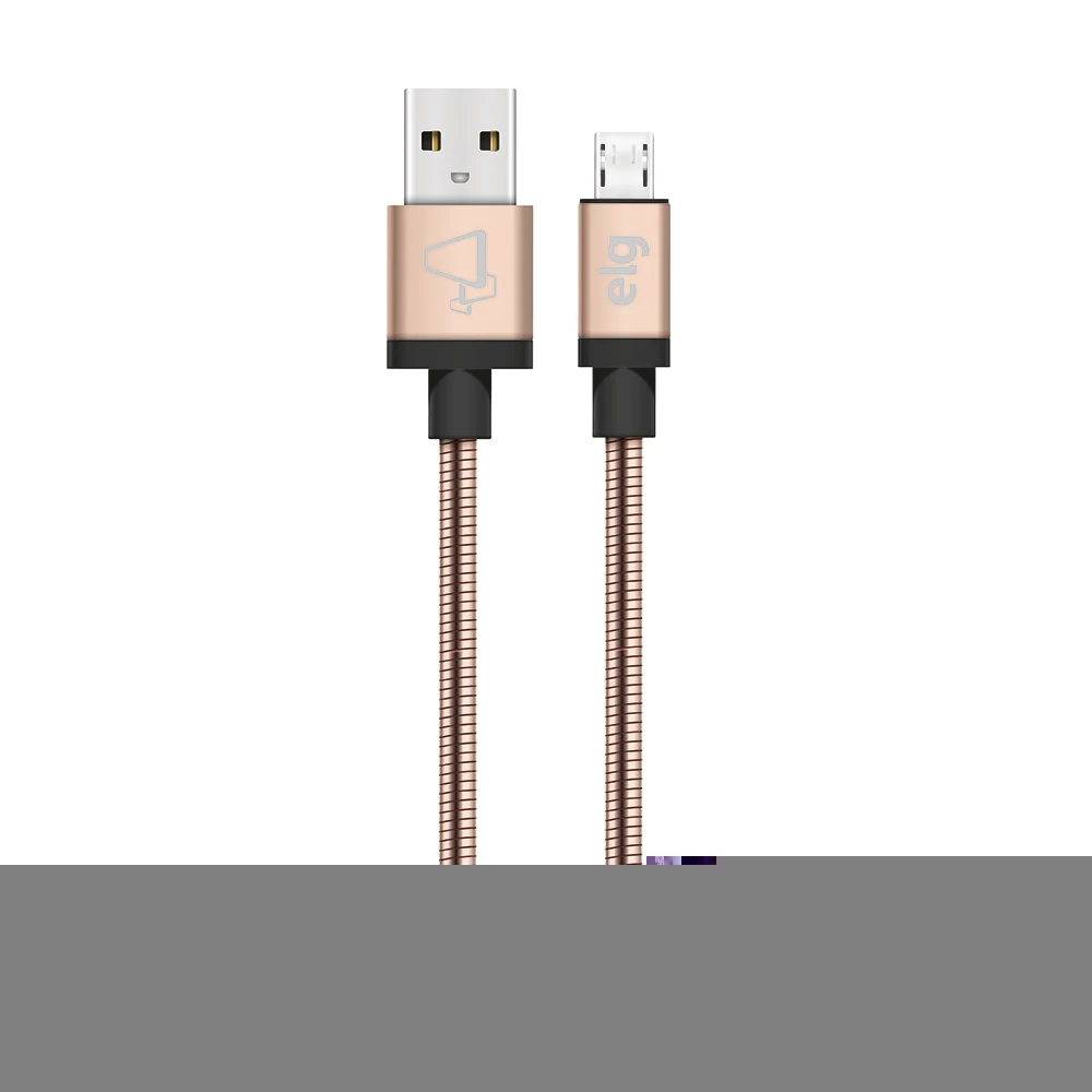 Micro USB Cable with Stainless Steel Coating GOLD-ELG