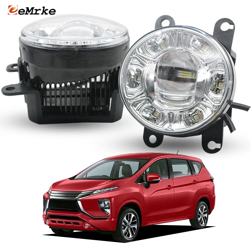 Led Head Fog Lights For Mitsubishi Xpander 2017-2025 (Except for Xpander Cross 2023-up ) 18W Driving Lamp Daylight E-mark E4 DRL
