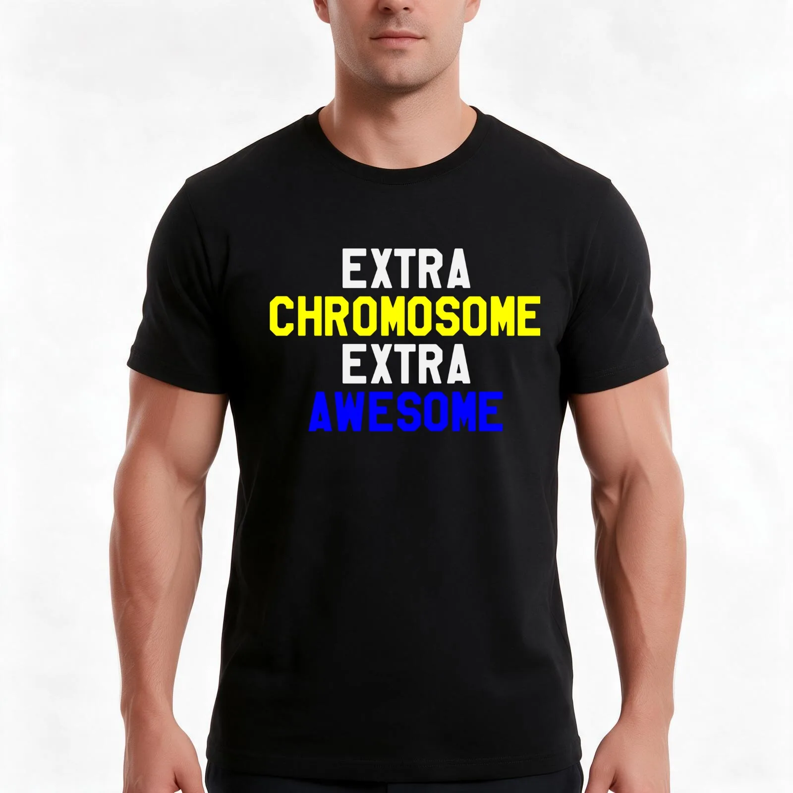Extra Chromosome Extra Awesome - Down Syndrome Awareness T-Shirt, Summer Casual Cotton Tee, Oversized Streetwear Tops