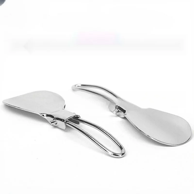 Stainless Steel Electroplated Folding Shoehorn. Shoe Lifter Metal Small