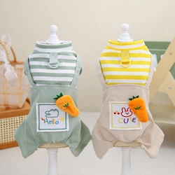 Pet Clothes Striped Cute Pattern Jumpsuits Chihuahua Yorkie Sweet Pajamas Puppy Cat Shirt Pajamas Dog Costume