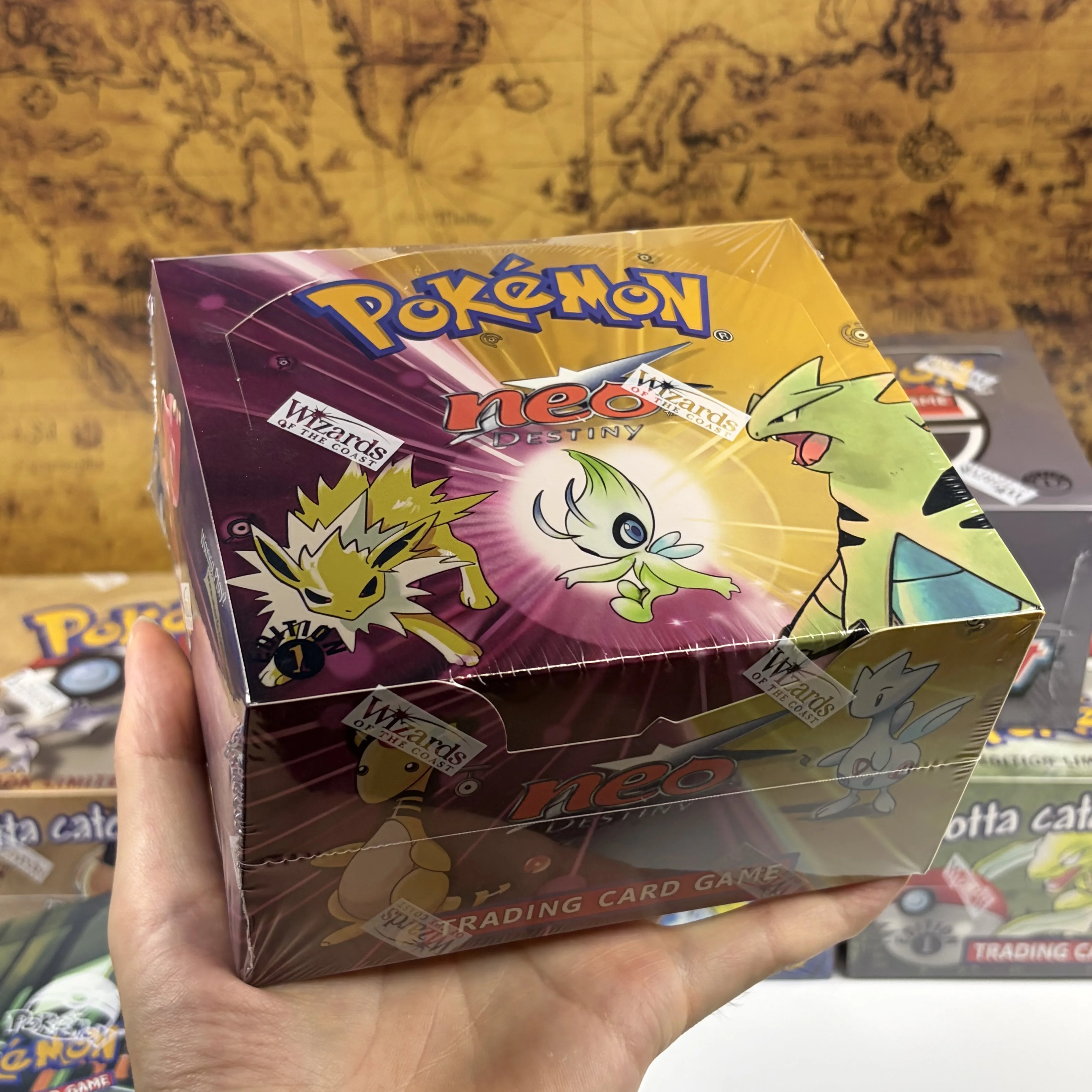 Vintage 2000 PTCG TEAM ROCKET Booster Box Factory Sealed PKM Trading Card Game Collection Display Box Wholesale Lot DIY Gift Toy