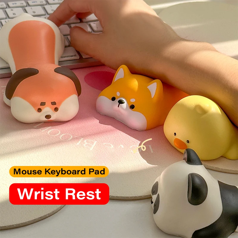 New Cute Animal Wrist Rest Support For Mouse Pad Computer Laptop Arm Rest For Desk Mouse Pad Wrist Rest Cat Dog Duck Panda Toys