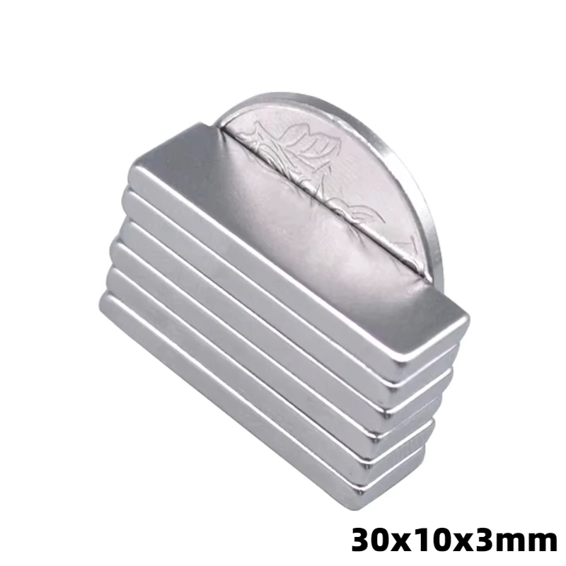 30x10x3mm block Powerful N35 Magnets 30mmX10mm Sheet Permanent Magnet 30x10x3 mm Strong Neodymium Magnetic 30*10*3 mm