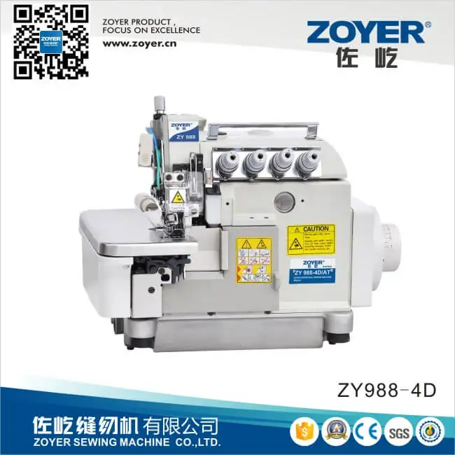 ZY988-4D Zoyer 4-thread With Variable Top Feed Direct Drive Overlock Industrial Sewing Machine