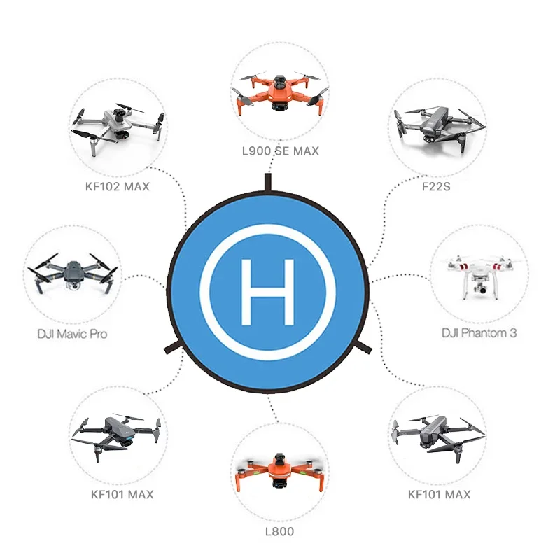 Drone Quadcopters Accessories Universal 55cm 75cm Foldable Landing Pad RC Dron Mat Quadcopter Parking Pad