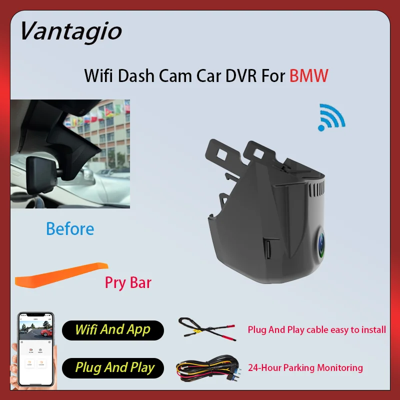 Image of Plug-and-Play 4K WLAN Dashcam Kamera Auto-DVR für BMW 1 2 3 4 5 6 7 8 Serie X1 F48 X3 X4 F26 X5 F15 X6 F16 X7 F11 F90 G11 G30
