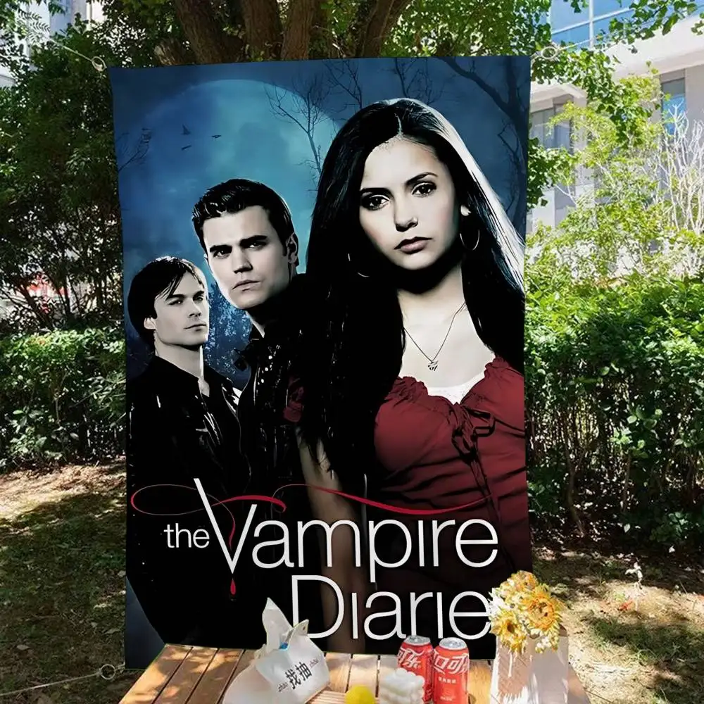 Classic Movie The Vampire Diaries Colorful Flag Wall Hanging Bohemian Wall Banner Mandala Indoor Art Decor