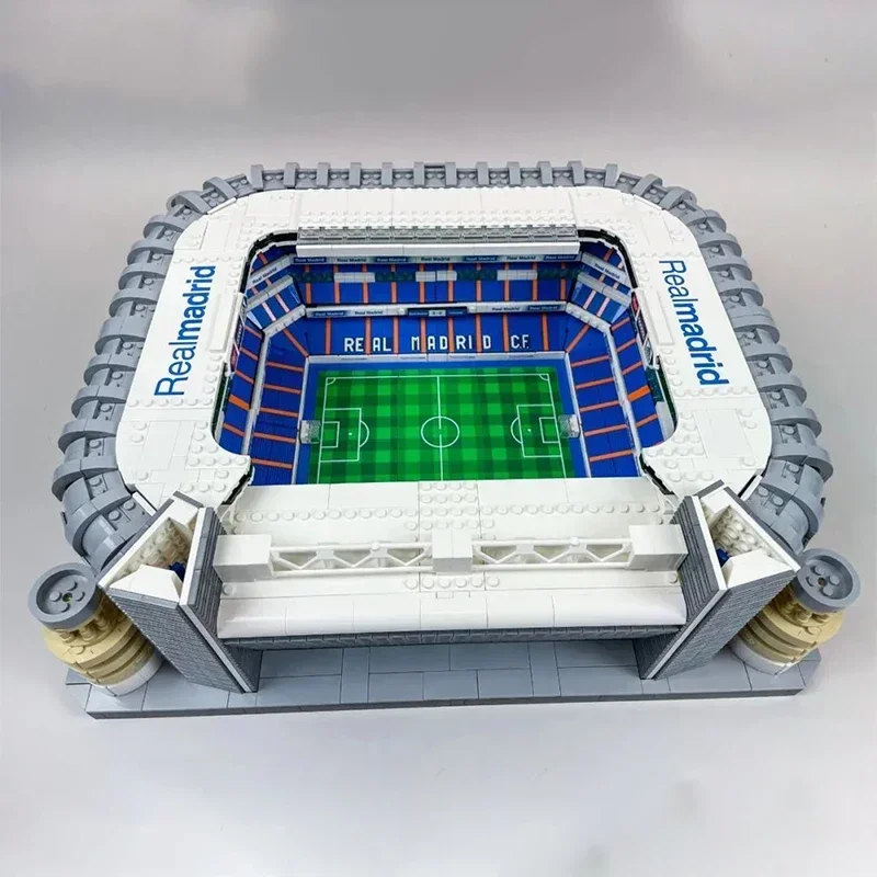 Bloques de construcción del Real Madrid para adultos, juguete de ladrillos para armar Estadio Santiago Bernabeu, ideal para regalo, código 5878, piezas y 10299