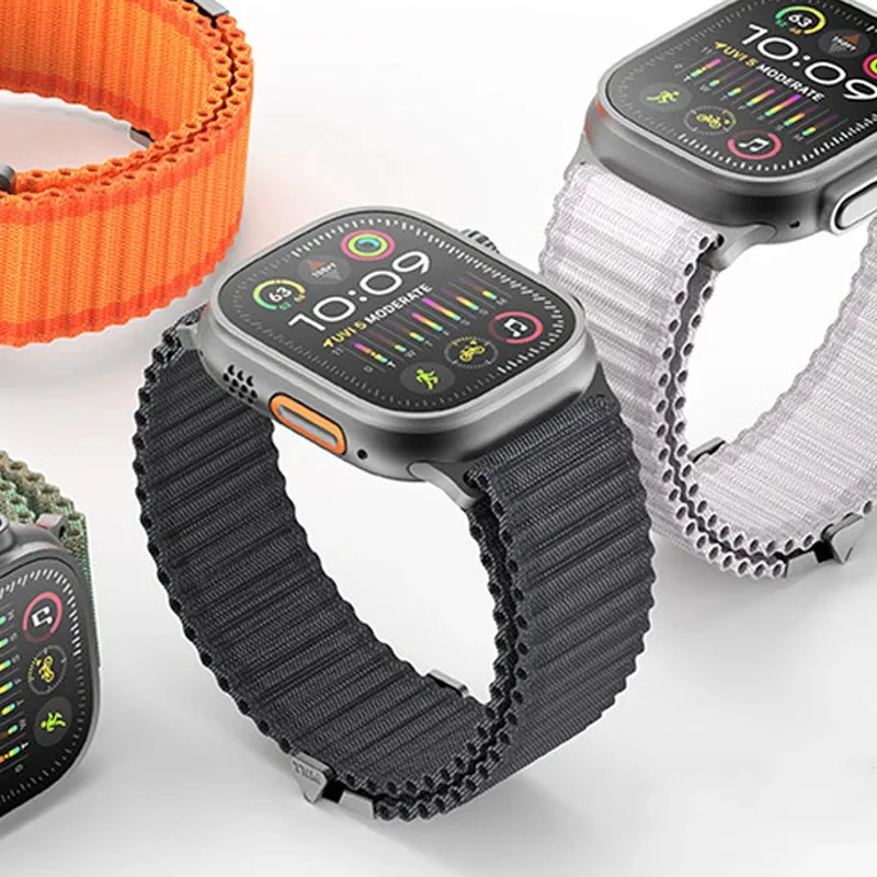 

Alpine Loop Strap for Apple Watch Ultra 2 Band 49mm 46mm 45mm 44mm 42mm Nylon wrist correa bracelet iWatch series 10 9 7 8 6 5 4