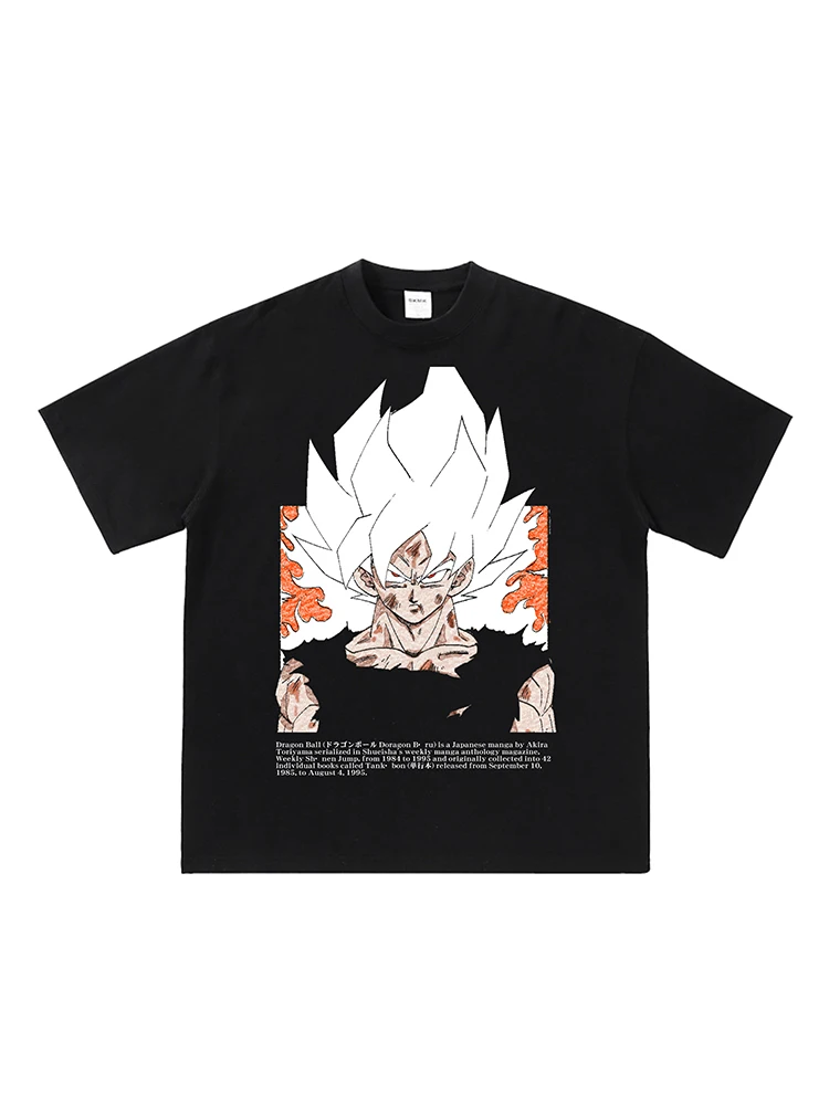 

Japanese Retro Animation Dragon Ball Two-dimensional Peripheral Pure Cotton Cartoon Short-sleeved Summer Loose T-shirt