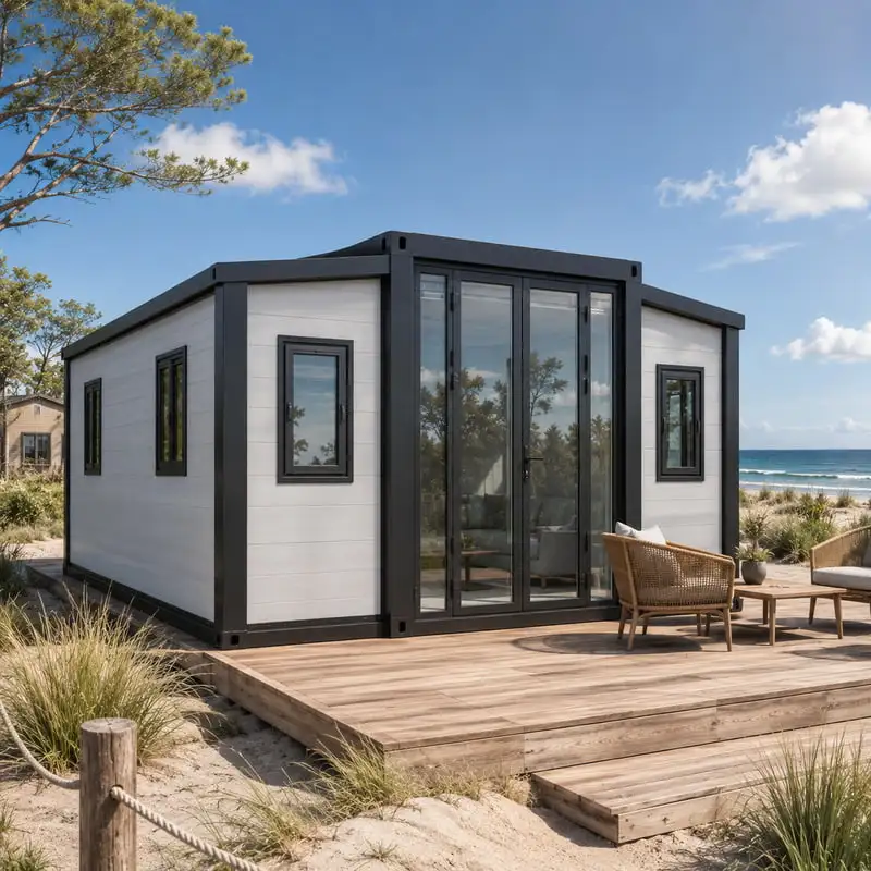 Luxury Container Home Prefabricated House Customized Waterproof Expandable Structure with Complete Bedroom Kitchen for Family