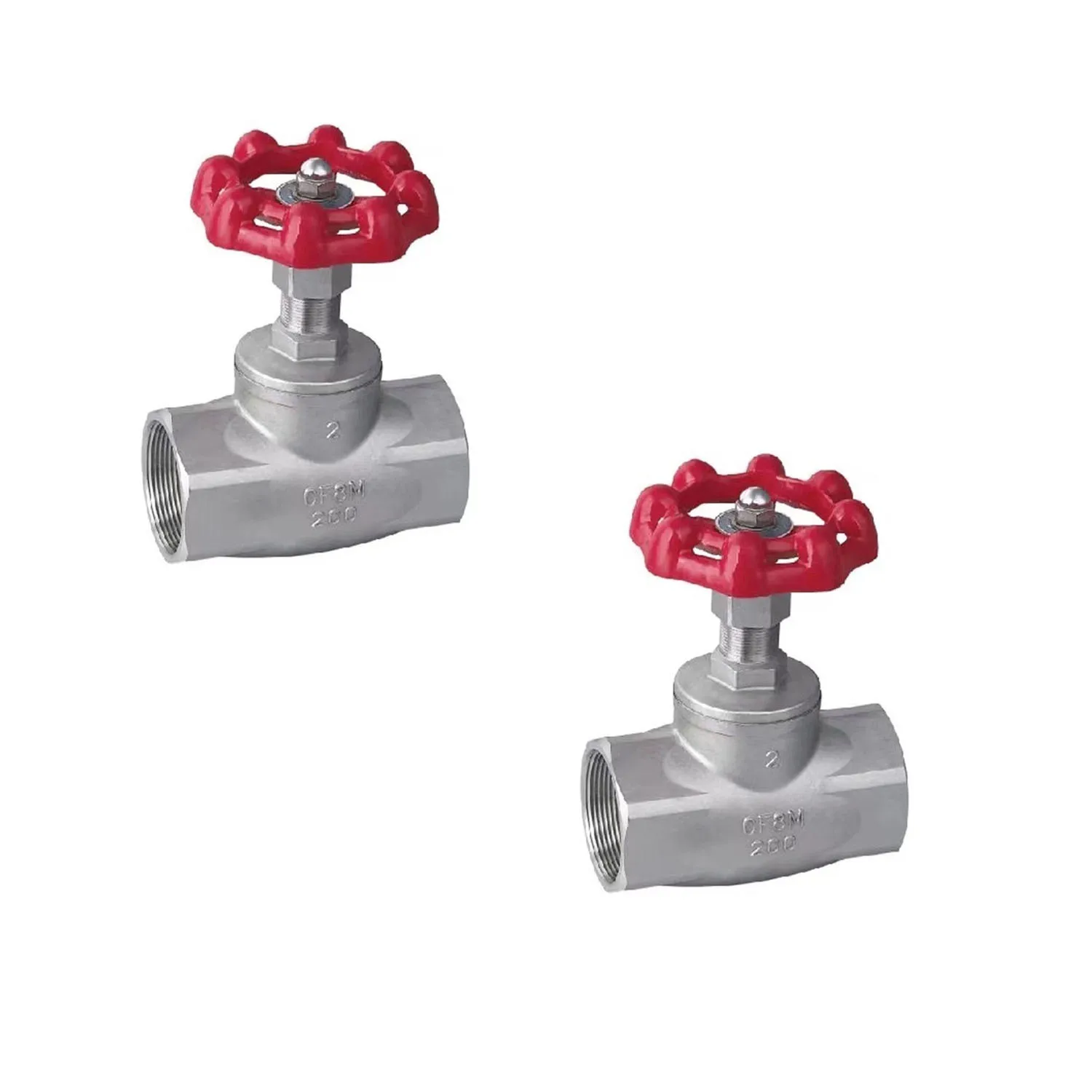 Stainless Steel 2 Inch Gate Valve with Female Thread for Vacuum and Low Pressure Systems Manual Handwheel Operated Flow Control