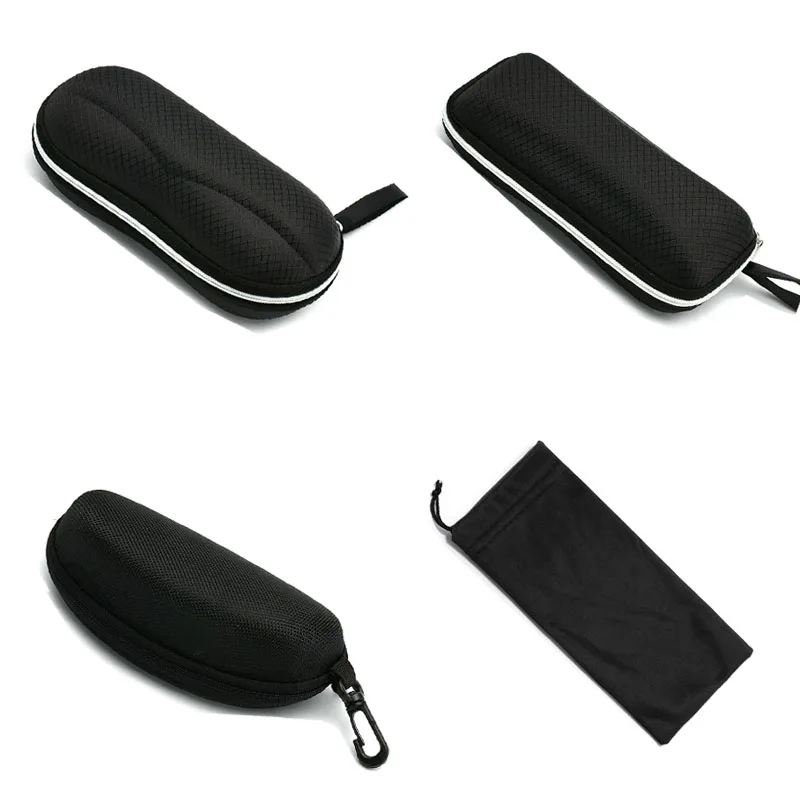 Zipper Women Men Black Glasses Case Portable Sunglasses Case Zipper Bag Hard Eye Glasses Case Glasses Storage Box Bags