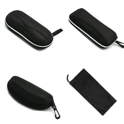 Zipper Women Men Black Glasses Case Portable Sunglasses Case Zipper Bag Hard Eye Glasses Case Glasses Storage Box Bags