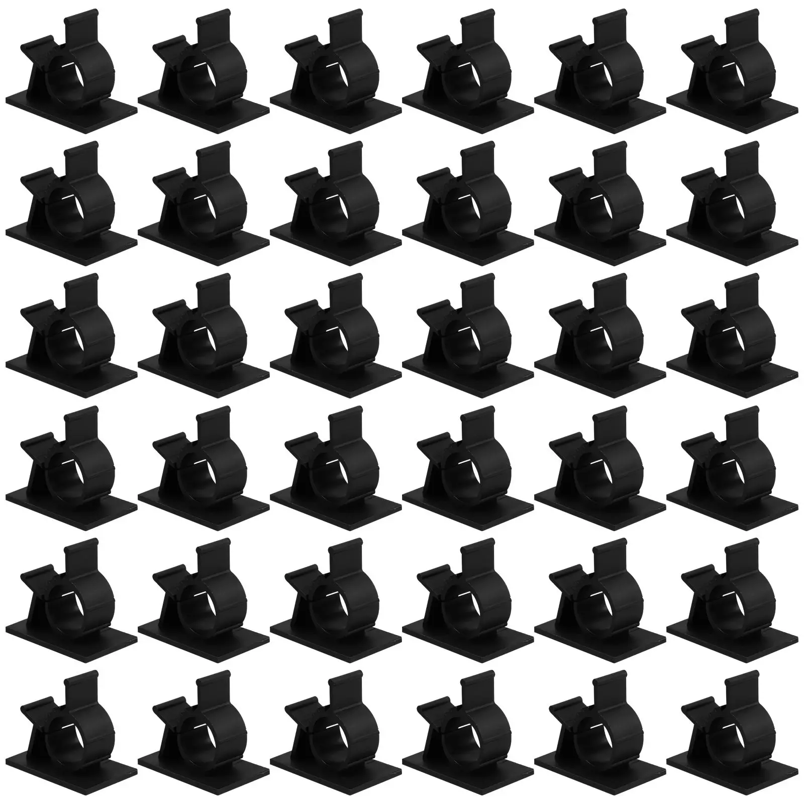 

100 Pcs Management Clips Sticky Clips Adhesive Cable Fasteners Mounting Desk Organizers Adjustable Sticky Cord Clamps